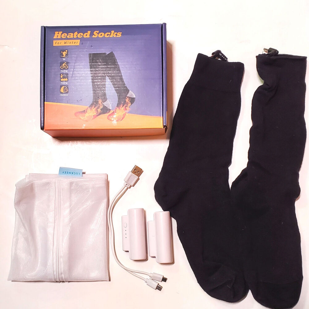 Electric Heated Socks Rechargeable Battery Men Women Winter Foot Warmer